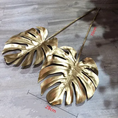 Feuille d'or artificielle décoration de mariage fleur fausses plantes branche fleurs Arrangement