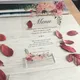 Carte d'InPorter de Mariage en Acrylique Transparent Nouveau Menu Décoration de Table avec