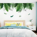 Autocollants muraux en feuilles de bananier plantes tropicales pour salon chambre à coucher décor