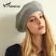 VIANOSI – béret pour femme chapeau d'hiver en laine angora tricoté de luxe avec strass à la