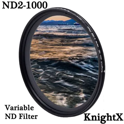KnPackage-Filtre ND réglable pour Canon Sony Nikon 1300d d5100 d3300 photographie 52mm 58mm