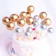 Décoration de gâteau en boule or et argent 20 pièces/lot pour anniversaire fête prénatale