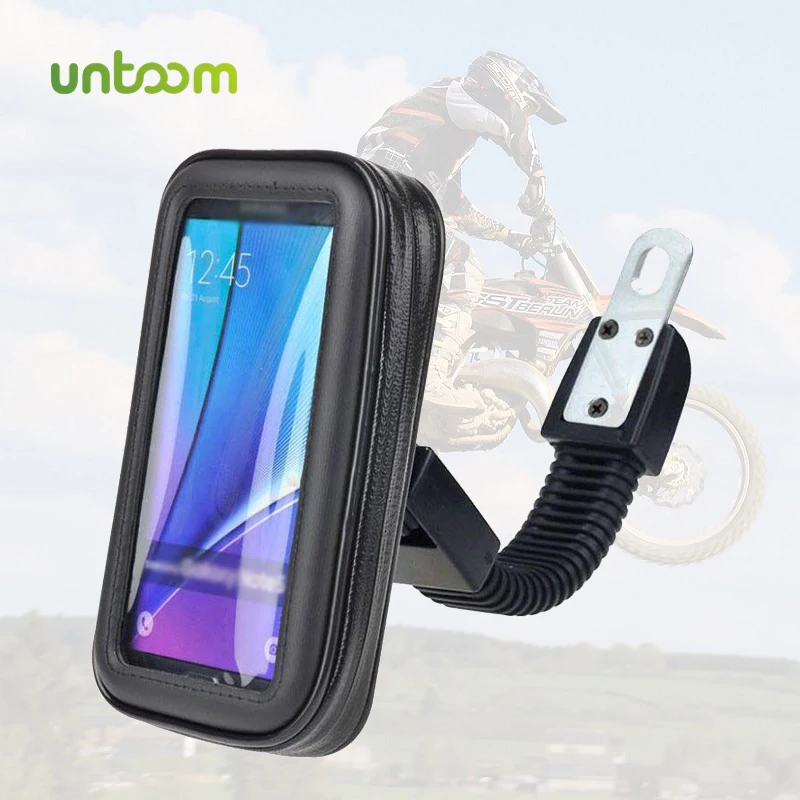 Untoom Support de téléphone pour Moto Moto rétroviseur guidon Support Scooter Moto sac étanche Support téléphone portable