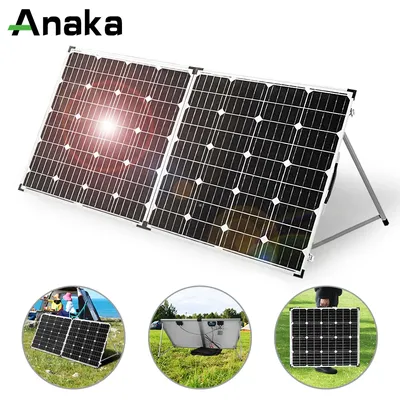 Anaka-Panneau solaire pliable régulateur 12V chargeur cellulaire/système 100W 160W 200W 10A