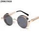 ZXWLYXGX — Lunettes de soleil Steampunk rondes vintage unisexe protection UV400 lunettes de