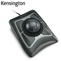 KenArdenne-Souris trackball optique filaire USB avec anneau de défilement grande boule pour