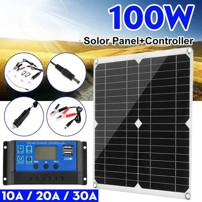 Panneau solaire étanche pour touristes 100W USB 5V DC 18V contrôleur 60A cellules solaires