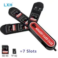 LXH-Boîtier pour carte mémoire 7/12 emplacements SD/Micro SD/TF/Mini epi/Micro