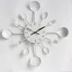 Horloge Murale de Cuisine en Métal de Grande Taille 16 Pouces Haute Qualité Fourchette Cuillère