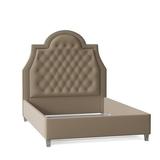 My Chic Nest Amanda Upholstery Standard Bed Upholstered in Black/Brown | 64 H x 74 W x 90 D in | Wayfair Amanda Bed-554-1074-1140-Old Gold-CK