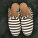 Kate Spade Shoes | Euc Kate Spade Espadrille Slides | Color: Black/Cream | Size: 7.5