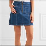 Madewell Skirts | Madewell Front Zip Utility Blue Jean Mini Skirt | Color: Blue | Size: 27