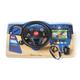 Melissa & Doug Vroom & Zoom Dashboard Toy, Wooden Dashboard, Toy with lights and sound effects, Realistic play steering wheel, Pretend Play, Ages 3,4,5, Gift for Boy or Girl