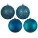 Vickerman 577523 - 1" Sea Blue 4-Finish Ball Christmas Christmas Tree Ornament (36 Pack) (N590362-2)