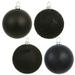 Vickerman 577004 - 1" Black Matte / Shiny / Sequin / Glitter Ball Christmas Tree Ornament (36 pack) (N590317-2)