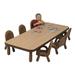 Angeles BaseLine Rectangular Play Table & Chair Set Plastic in Brown | 12 H x 72 W in | Wayfair AB74712NW5