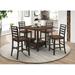 CDecor Home Furnishings Sandoval Counter Height Drop Leaf Solid Wood Dining Table Wood in Brown | 35.75 H in | Wayfair