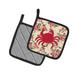 Dovecove Crab Shabby Elegance Roses Potholder Polyester in Green/Pink | 7.5 W in | Wayfair 78EA52B1155C40FDA6200B54327CD580