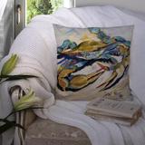 Dovecove Crab Green/Gray Indoor/Outdoor Throw Pillow Polyester/Polyfill blend | 14 H x 14 W x 4 D in | Wayfair 96C0C7ABF5D34C3BBCEC263E4042EA46