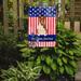 The Holiday Aisle® Set Patriotic American Wire Haired Dachshund 2-Sided Polyester 15" x 11.5" Garden Flag in Blue | 15 H x 11.5 W in | Wayfair