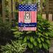 The Holiday Aisle® Set Patriotic American Wire Haired Dachshund 2-Sided Polyester 15" x 11.5" Garden Flag in Blue | 15 H x 11.5 W in | Wayfair