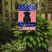 The Holiday Aisle® Set Patriotic American Wire Haired Dachshund 2-Sided Polyester 15" x 11.5" Garden Flag in Blue | 15 H x 11.5 W in | Wayfair