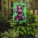 Trinx Gatienne Fairy Lady Wisteria 2-Sided Garden Flag, Polyester in Green/Indigo/Pink | 15 H x 11 W in | Wayfair 080C51413A3E43D0970FD8614E275BD6