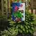 August Grove® Felices Geraniums by Maureen Bonfield 2-Sided Garden Flag, Polyester in Green/Gray/Blue | 15 H x 11 W in | Wayfair
