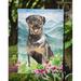 Red Barrel Studio® Mountain Flowers Yorkshire Terrier Yorkie 2-Sided Polyester 15 x 11.5 in. Garden Flag in Green/Gray | 15 H x 11.5 W in | Wayfair