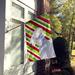 The Holiday Aisle® Candy Cane Holiday Christmas House Vertical Flag, Polyester in Red/Green | 40 H x 28 W in | Wayfair