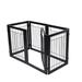 Tucker Murphy Pet™ Free Standing Pet Gate Wood (a more stylish option)/Metal (a highly durability option) in Gray/Brown | Wayfair