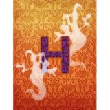 The Holiday Aisle® Barak Halloween Ghost Monogram Initial 2-Sided Garden Flag, Polyester | 15 H x 11 W in | Wayfair