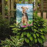 Red Barrel Studio® Mountain Flowers Yorkshire Terrier Yorkie 2-Sided Polyester 15 x 11.5 in. Garden Flag in Gray/Brown | 15 H x 11.5 W in | Wayfair