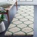 Green/White 27 x 1.81 in Indoor Area Rug - Winston Porter Subrahmanyam Geometric Ivory/Green Area Rug Polypropylene | 27 W x 1.81 D in | Wayfair