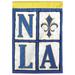 Arlmont & Co. Shenandoah Nola Street Tiles 2-Sided Polyester Garden Flag in Blue/Yellow | 18 H x 13 W in | Wayfair 4054E6620430484683A1E18C24D76B9D