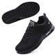 Trainers Womens Running Shoes Ladies Air Cushion Lightweight Mesh Breathable Fitness Tennis Gym Sneakers All Black UK 5