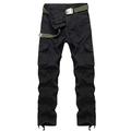 AKARMY Men's Relaxed Fit Casual Cargo Pant Combat Hiking Trousers BDC8710 Black 34 XN