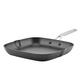 KitchenAid Hard Anodized Induction Nonstick Square Grill Pan/Griddle with Pouring Spouts, 11.25 Inch, Matte Black