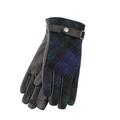 Failsworth Ladies Harris Tweed & Leather Gloves (Medium/Large, Black Watch)