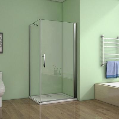 76 Tür x 80 Seitenwand xH.185cm 6mm nano glas Eckeinstieg Image