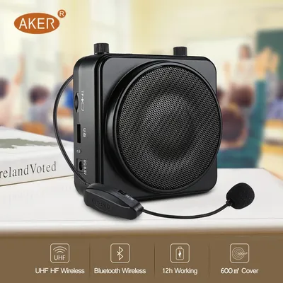 Aker-Amplificateur vocal Bluetooth sans fil portable haut-parleur amplificateur casque et