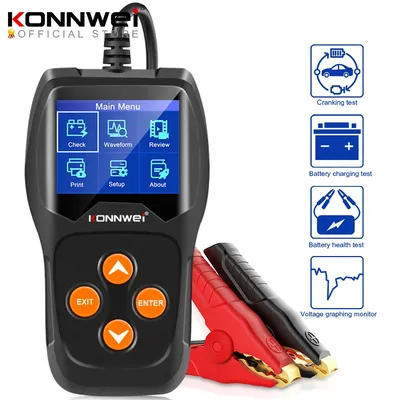 KONNWEI KW600 testeur de batterie de voiture 12 V 100 à 2000CCA 12 Volts outils de batterie pour le