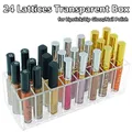 Boîte de rangement en plastique pour rouge à lèvres et vernis à ongles 24 cases contenant