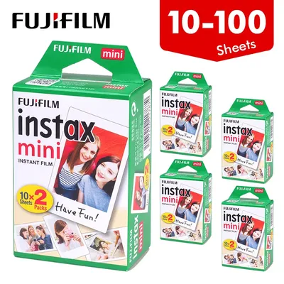 Fujifilm-Feuilles de papier photo blanc pour appareil photo instantané Fuji