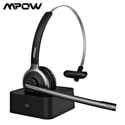 OW-Casque Bluetooth de bureau avec support de charge écouteur sans fil réduction du bruit micro