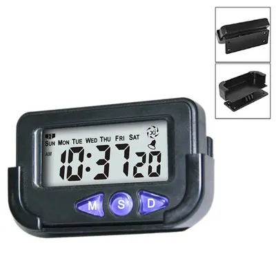 Réveil électronique de poche pour voiture chronomètre numérique portable horloge de voyage heure