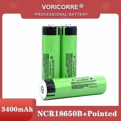 Batterie Rechargeable au Lithium NCR18650B avec bout pointu (sans PCB) pour batteries de lampe de