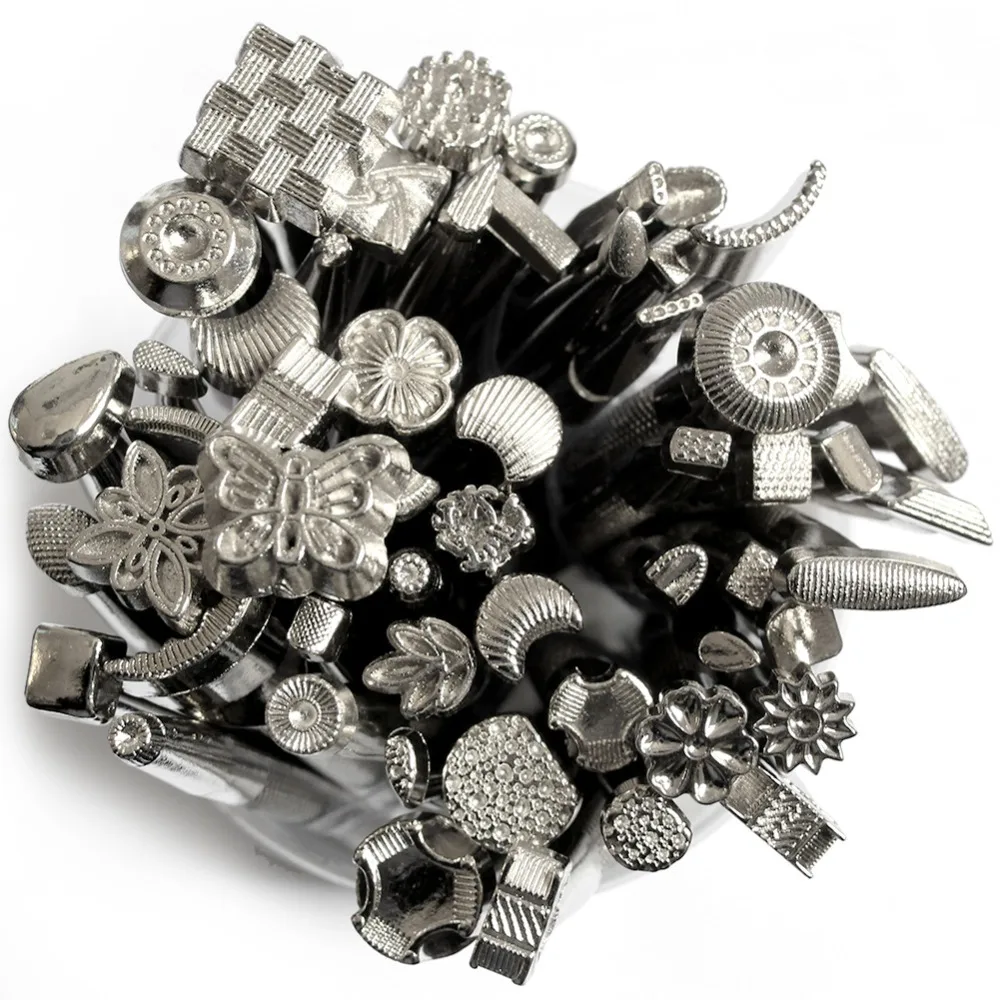 Ensemble d'outils d'estampage de selle de travail d'artisanat du cuir, modèles de sculpture, outils d'art en peau de vache faits à la main, outils de travail du cuir de bricolage