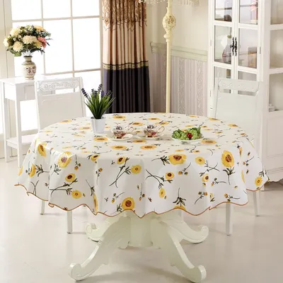 Gril de table imperméable à l'huile tissu rond fleur PVC maison cuisine salle à manger