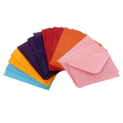 Mini enveloppes en papier vierges rétro colorées cartes de vministériels x d'invitation de fête de